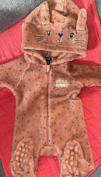 Pyjama grenouillère velours / sur pyjama velours 1 mois Kiabi