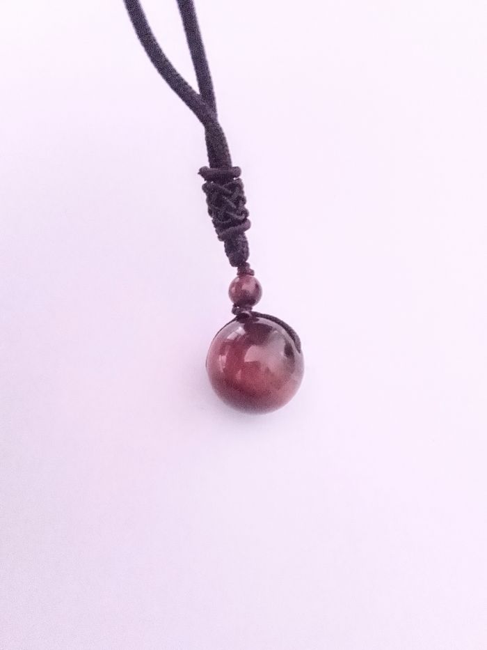 Collier corde réglable + pendentif spirituel - photo numéro 3
