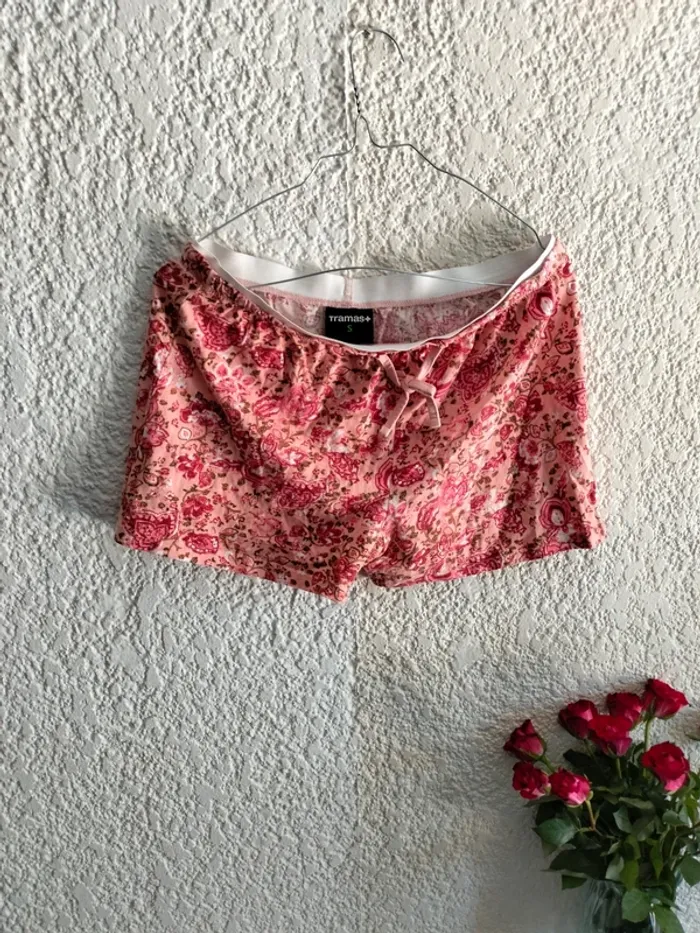 Short de pyjama fleurie T S