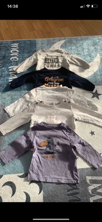 Lots 5 tee-shirts 9 mois