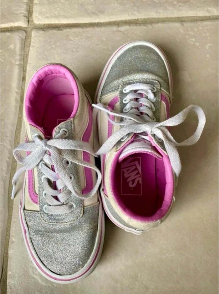 Vans enfant taille 29 rose et paillette - photo numéro 5