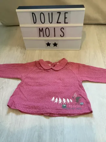 T-shirt manches longues 12 mois fille
