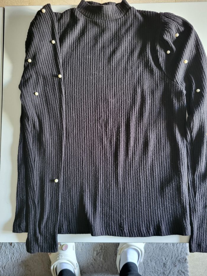 Pull noir femme