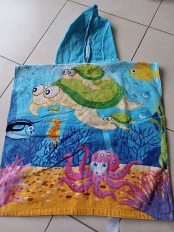 Poncho cape peignoir bain mixte