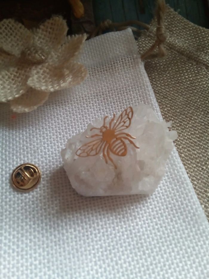 Broche pin's abeille acier inoxydable