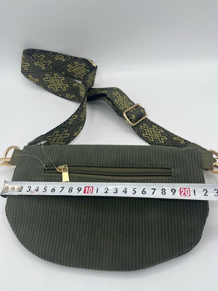 Sac banane bandoulière velours - photo numéro 6