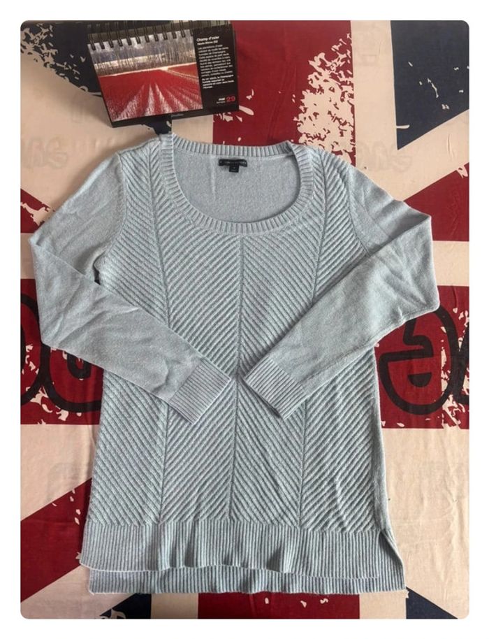 Pull Torsadé col bateau bleu clair Tommy Hilfiger taille M - photo numéro 2