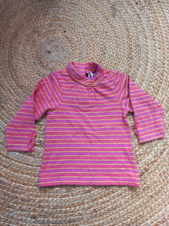 Tee-shirt col roulé fille 18 mois