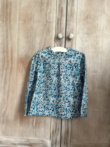Blouse Liberty bleu t. 5 ans