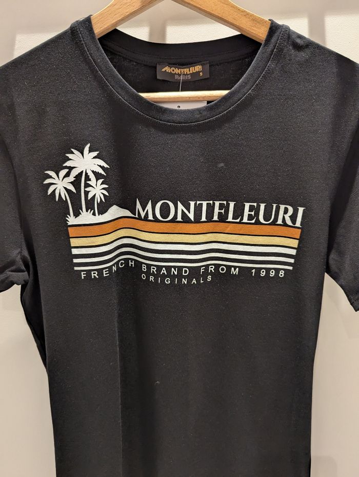 T-shirt noir Montfleuri Taille M (taille petit) - photo numéro 2