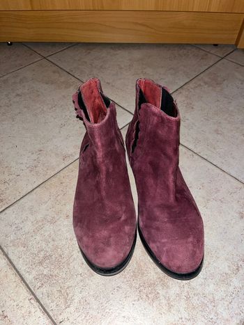 Bottines en daim mauves Naf Naf 38