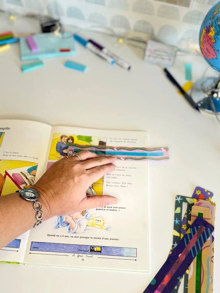 lot de 8 réglettes de lecture Accompagne votre enfant Motif Fille - photo numéro 5