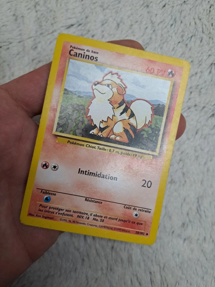 Carte Pokémon Caninos 28/102 Set de base ed2 Wizards Fr - photo numéro 3