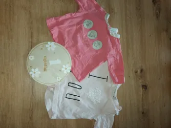 Lots 2 T-shirt a manche longue fille taille 1 mois