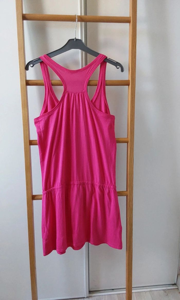 Robe rose d été coton modal T 40 - photo numéro 7