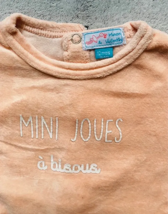 Pyjama velours, 12 mois - photo numéro 3