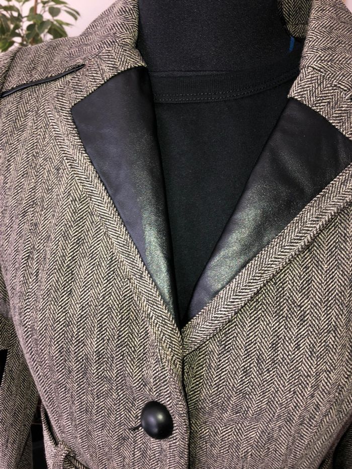 🌼Blazer élégant avec détails simili cuir🌼 - photo numéro 3