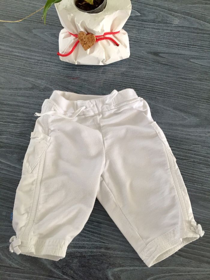 Pantalon blanc Obaïbi Okaidi 3 mois