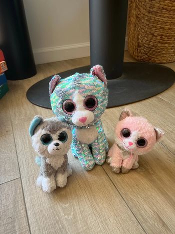Lot 3 peluches ty