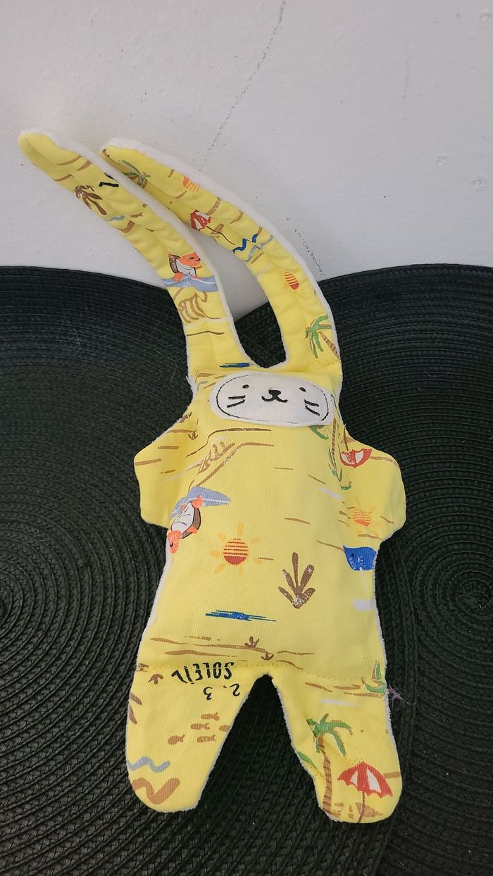 Doudou lapin jaune tortue à la plage Catimini - photo numéro 4