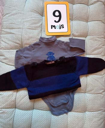 Pull en laine + body col roulé