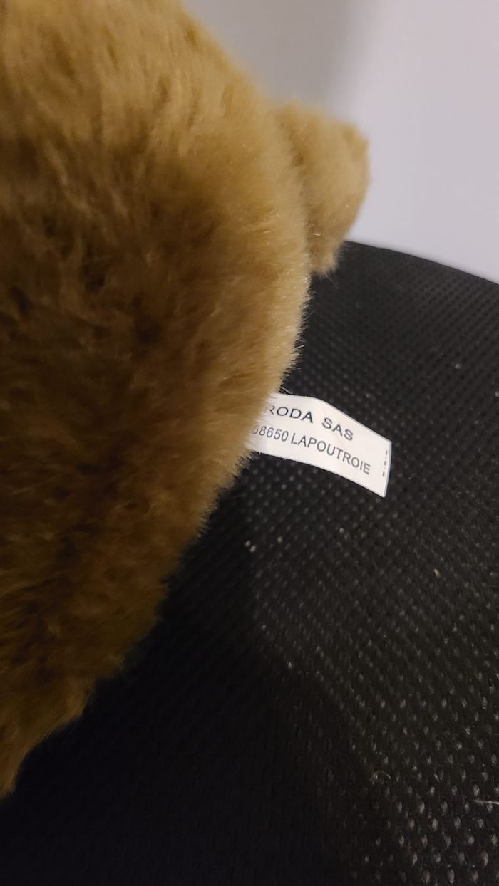 Peluche castor marmotte bonnet rose bleu RODA - photo numéro 4