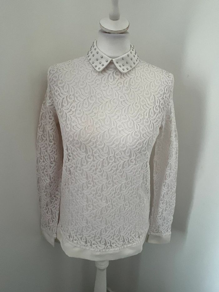 Blouse dentelle col Claudine The Kooples S