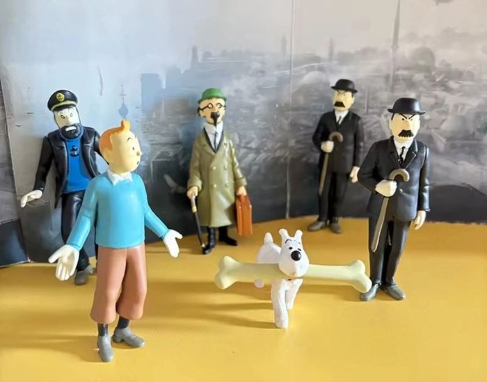Lot de 6 Figurines Tintin . Neuf