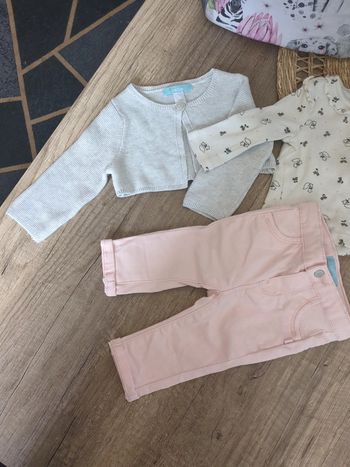 Ensemble fille 3 pièces robe gilet culotte -elodie