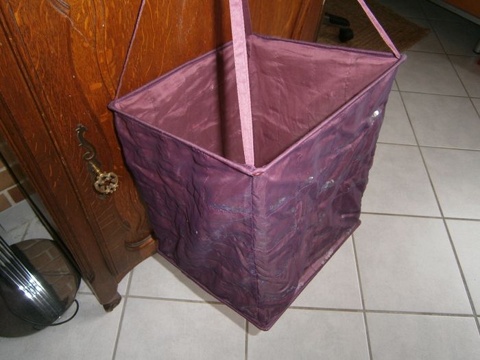 Lustre en tissu carré violet - photo numéro 4