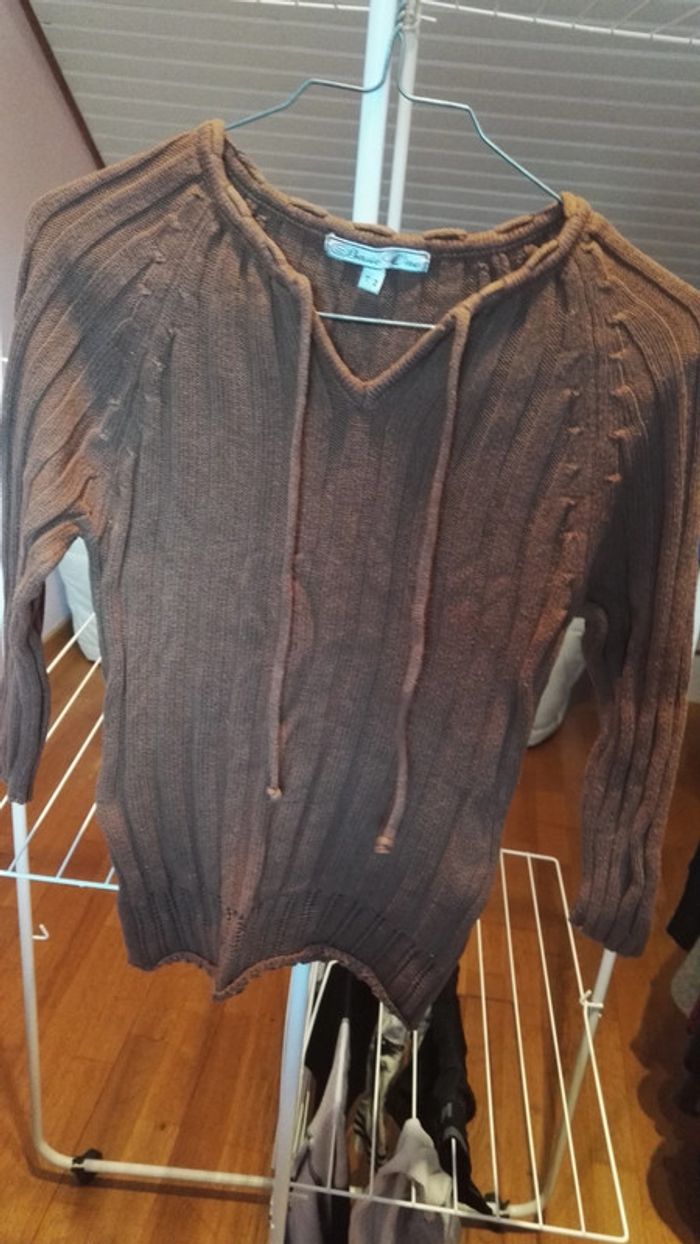 Pull marron - photo numéro 2
