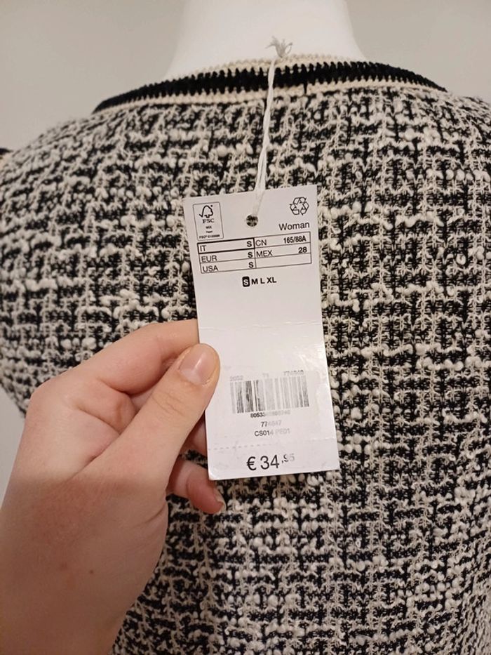 Robe chaude en tweed neuve OVS taille S/M 36/38 - photo numéro 9