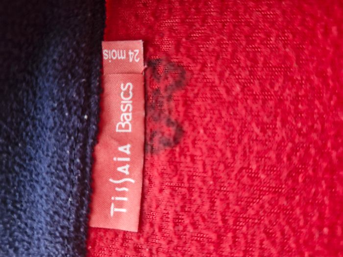 Gilet polaire zippé 24 mois Tissaia Rouge avec motifs noires - photo numéro 3