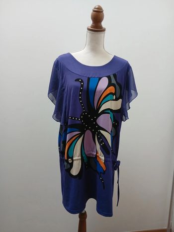 Robe / tunique violette avec papillons 🦋 taille unique cool girl