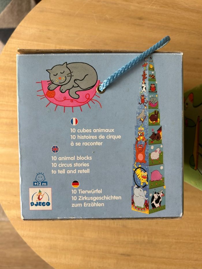 Jeu Djeco – 10 cubes imagiers empilables +12m, motive animaux - photo numéro 4