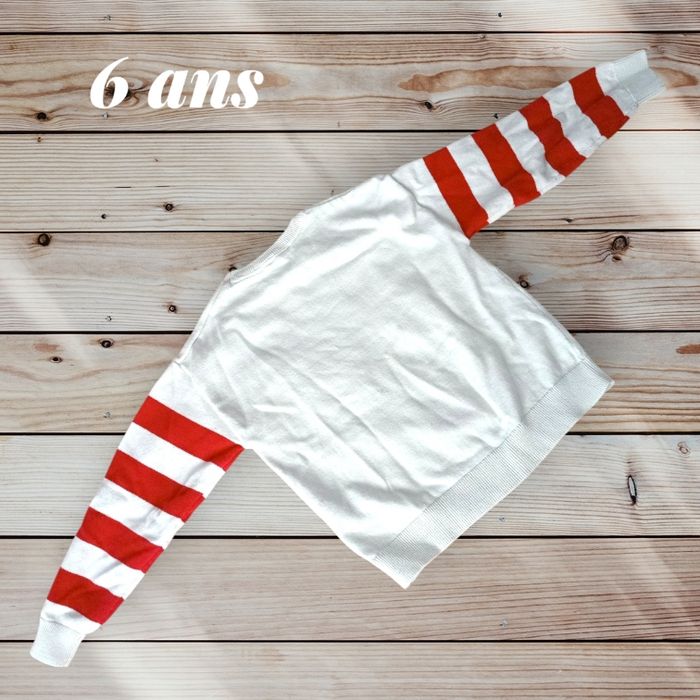 Pull maille tricot renne blanc Okaïdi - photo numéro 2