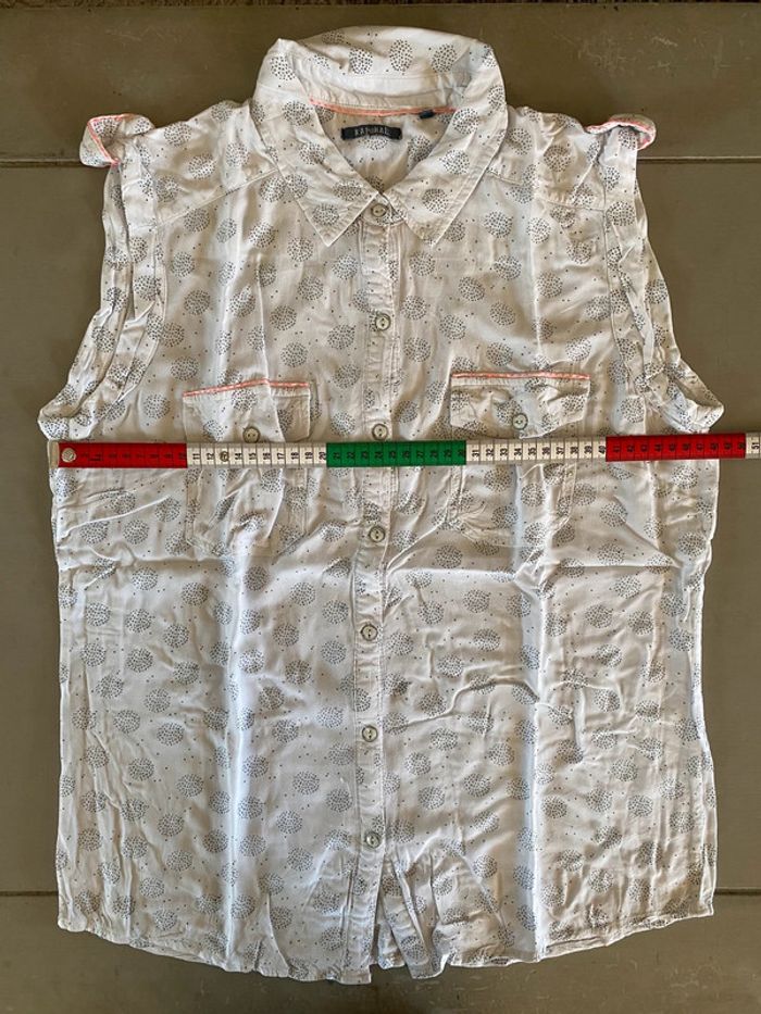 Chemise débardeur Kaporal manche courte taille M blanc à motifs - photo numéro 12