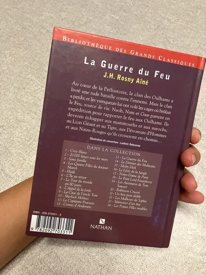 La Guerre du Feu - J.-H. Rosny Aîné Édition Nathan - Bibliothèque des Grands Classiques - photo numéro 3