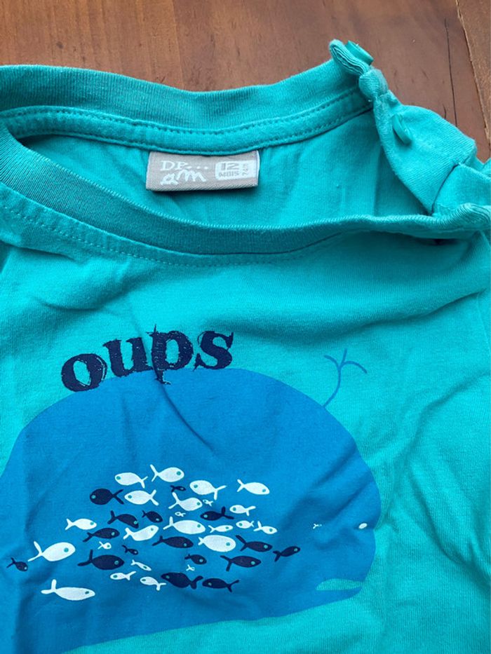 Tee-shirt manches longues DPAM 12 mois - photo numéro 2