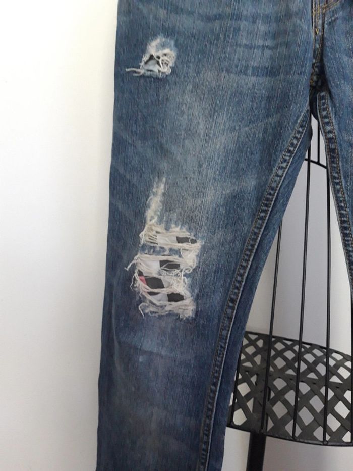 Vintage jean homme femme destroyed ripped - photo numéro 5