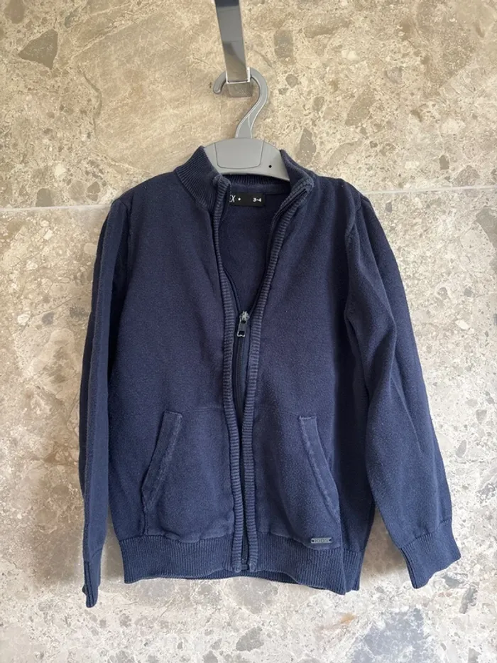 Gilet à zip Tex marine