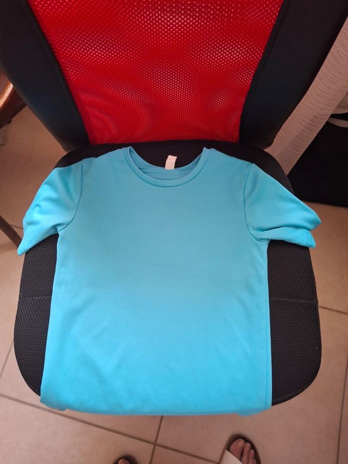 tee shirt anti UV turquoise plus d'etiquette de taille verifiez vos mesures MIXTE - photo numéro 2