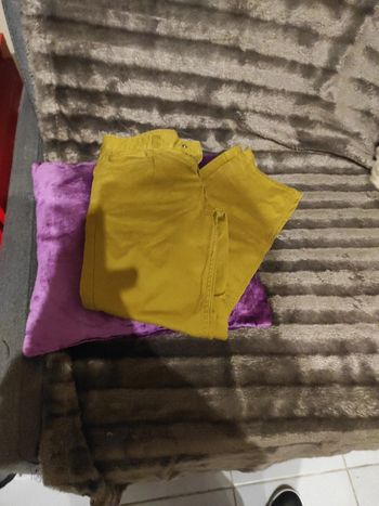 Pantalon 10 ans garçon moutarde