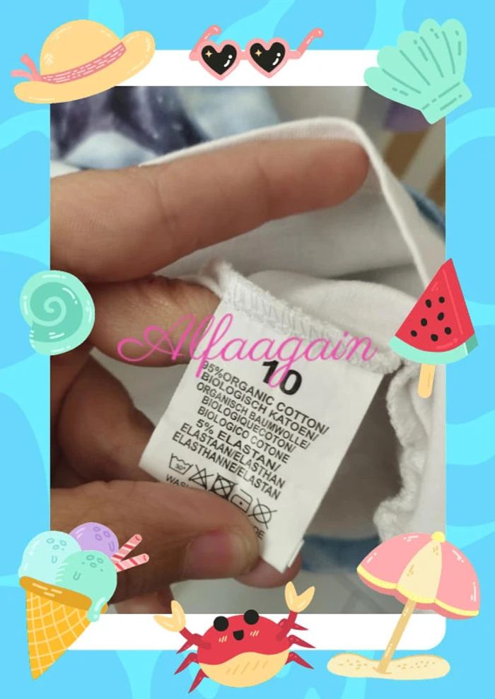 T-shirt poncho chevaux h&M 8/10ans - photo numéro 4