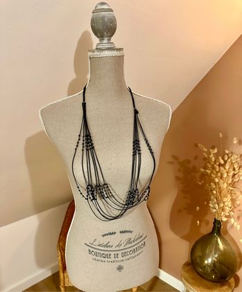 🍁 Collier perles noir bonobo 🍁