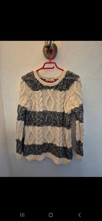 Pull grosses mailles torsadées zara