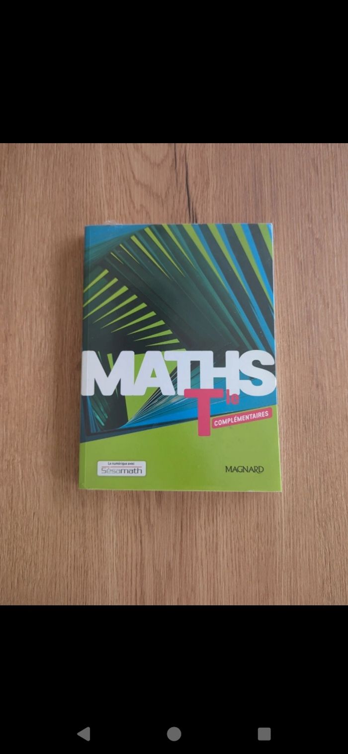 Livre maths complémentaires terminale magnard neuf.
