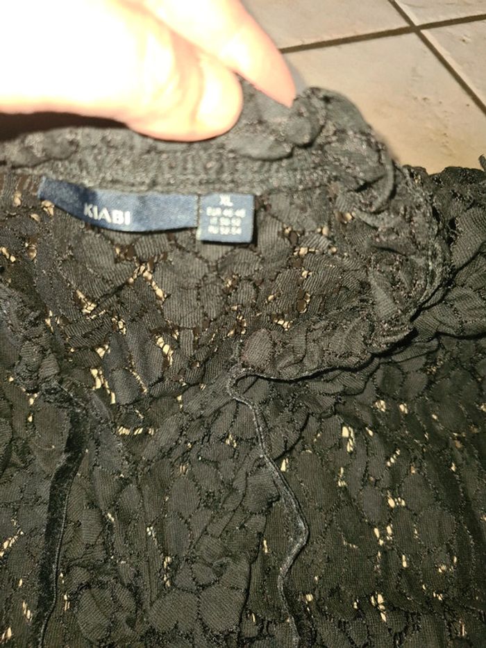 Haut dentelle kiabi noir 46 xl - photo numéro 5