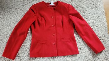 Veste sans col en laine