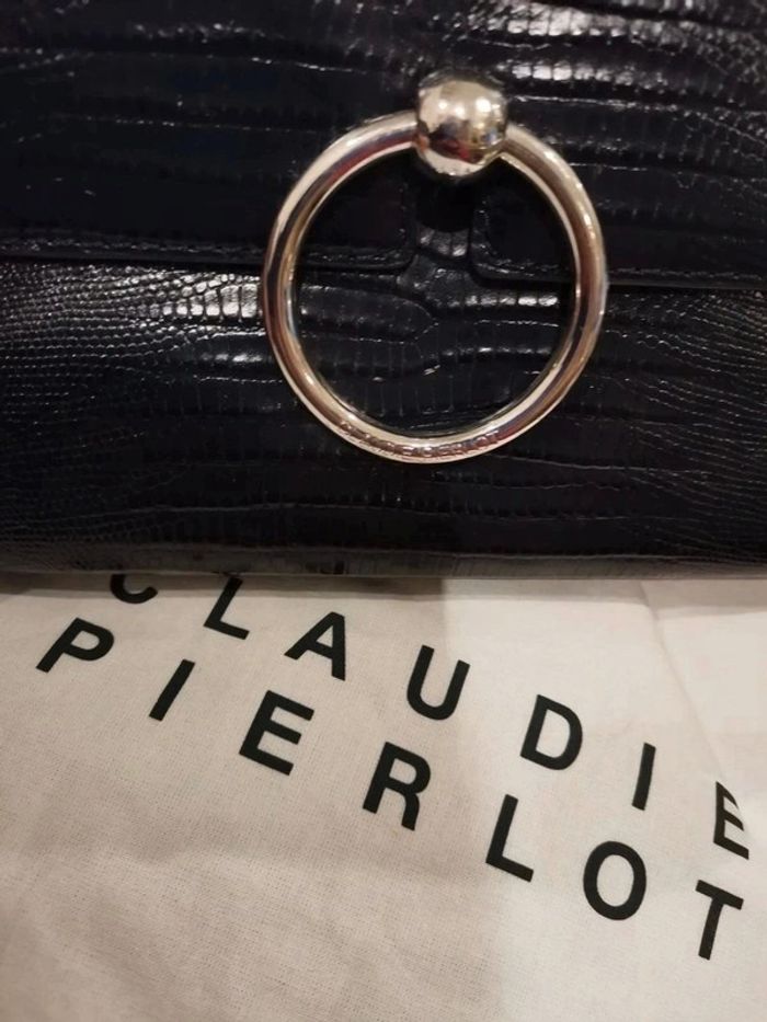 Sac Anouck en cuir marine sac pochette 2en1 | Claudie Pierlot | neuf - photo numéro 10